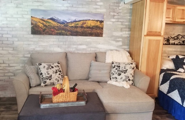 Homey and cozy with a large table for great feasts or epic card games.