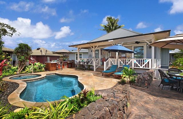 Honu Hale at Kukui'ula: Elegant Poipu Home w/Pool, Spa & AC