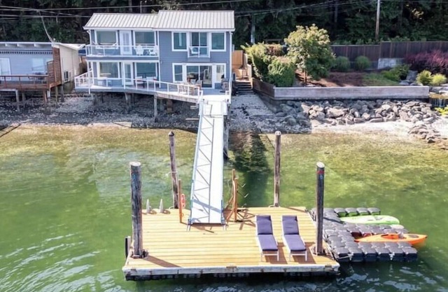 Hood Canal Waterfront with Dock and Kayaks