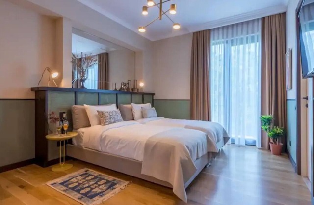 Hotel room in a winery with balcony