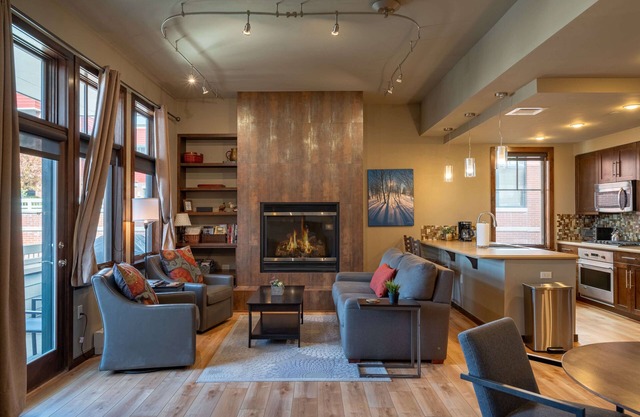 Howelsen Place A302 | Downtown Condo | Private Parking Garage | Fire Pit with Views
