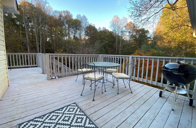 Huge private multi acre yard and a creek.