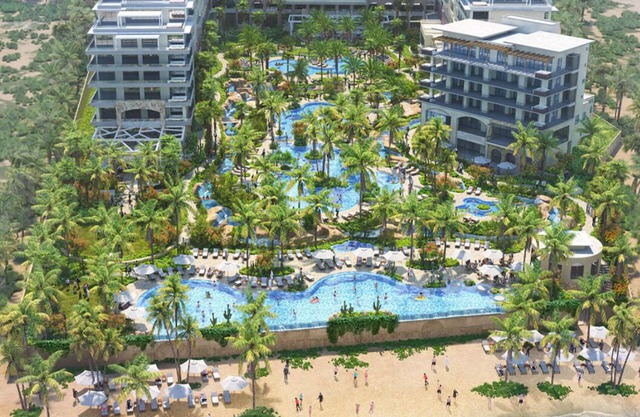 Infinity Pool and Lazy River at Villa La Valencia Beach Resort & Spa Los Cabos