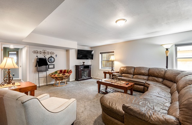 Inviting home with mountain view, fireplace, kitchenette, & central AC