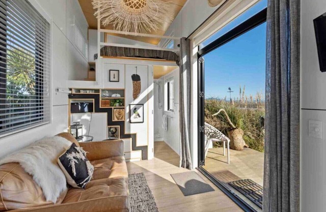 Kapiti Coast Tiny Home Getaway w/ Beachfront Views