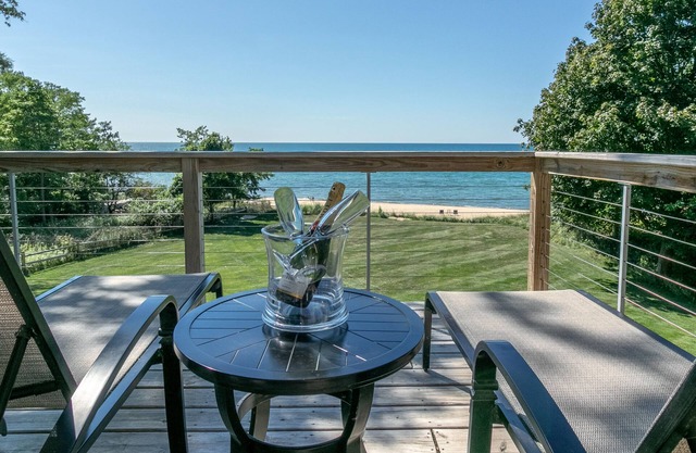 Lake Michigan House with Private Beach, Sleeps 12