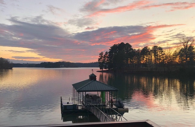 Lakefront home with private beach & unbelievable sunsets on Lake Keowee