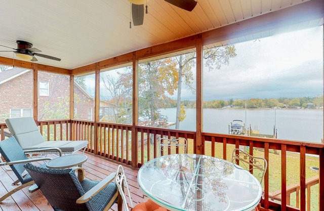 Lakefront home with WiFi, game room, dock, & firepit - dog-friendly