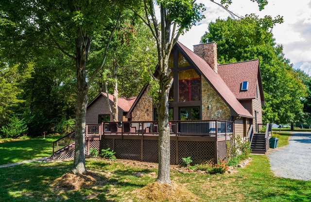 Lakefront Retreat with Dock, Private Hot Tub, Central AC, and Private Beach