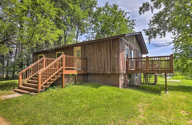 Lakefront Tomahawk Cabin w/Boat Dock & Deck