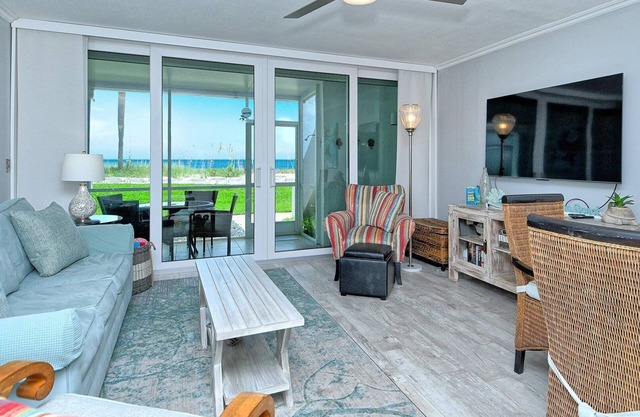 LaPlaya 104A- Gulf front! Walk right from your lanai onto the private beach.