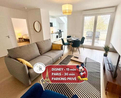 Le Golfeur - DISNEY 15 min - PARIS 30 min - PARKING - Vue Golf - Lumineux & Moderne - Free WIFI