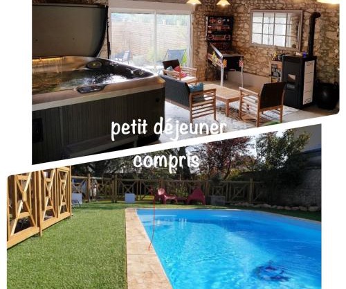 Le Grand Cèdre Spa et sauna intérieur piscine