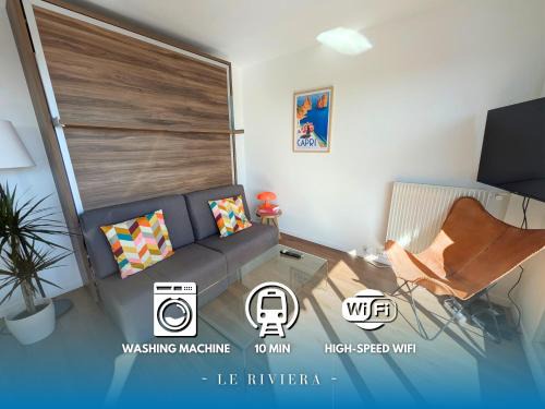 Le Riviera - Studio Neuf & Lumineux - Avec Balcon
