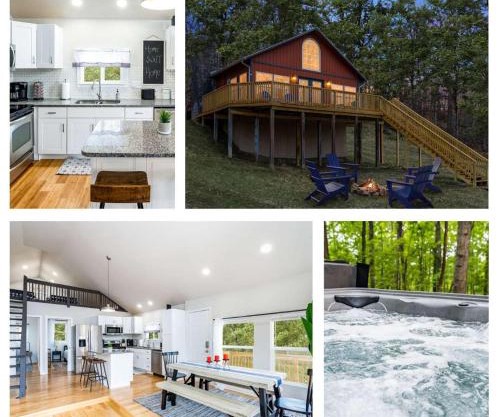Loft Cabin w, Hot Tub, Fire Pit, Huge Deck & WiFi!