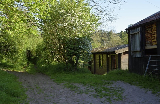 Log Cabin on a Welsh hill farm in the Brecon Beacons