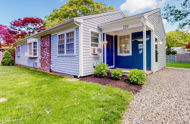 Lovely escape with a large yard, firepit, grill, beach gear, full kitchen, & W/D