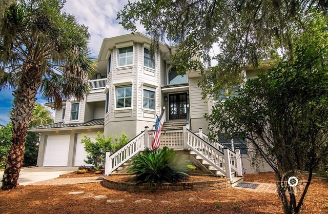 Low Country Home w/Creek & Ocean views, dock, & indoor/outdoor living spaces
