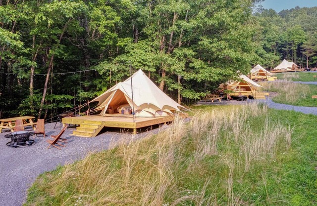 Luxury Camping with Two Full Beds - Seneca Tent