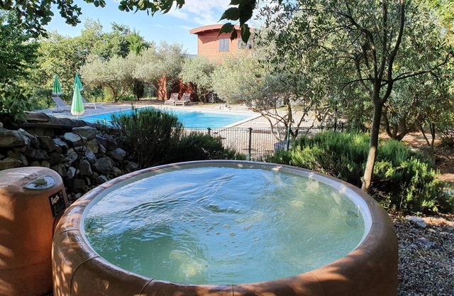 Luxury gypsy caravan with private spa and unlimited access at Domaine Saint Cerice