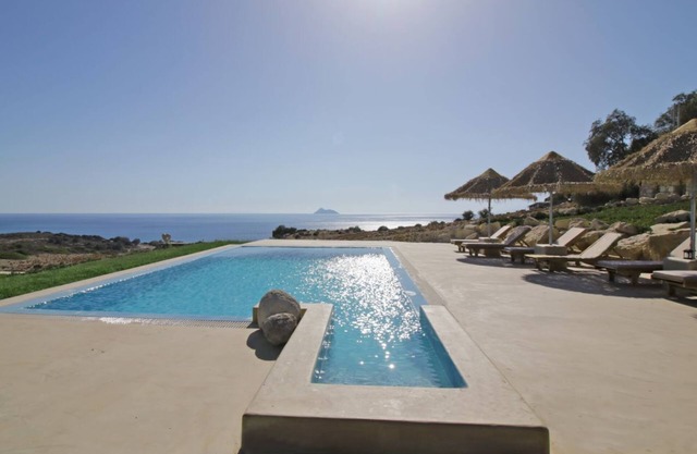 Luxury seafront villa Komos, stunning view, private pool,totally quietness
