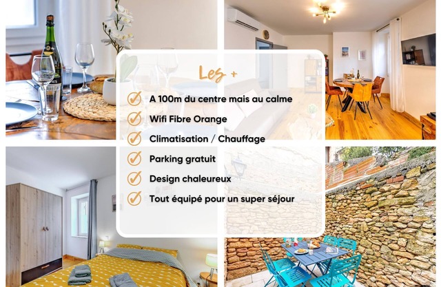 Lyriade - Air-conditioned with parking 100m from the center