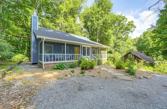 Maggie Valley Cottage w/Hot Tub & Creek View!