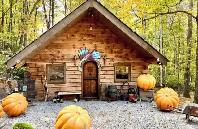 Magical Caretaker’s Cabin with Loft, Firepit, Petting Zoo & Wizarding Charm