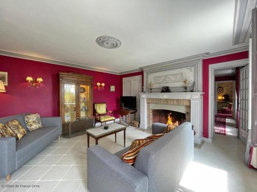 Manoir charmant avec grand jardin et cheminée - FR-1-497-180