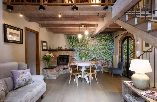 Medieval Delight! Balcony, Rustic Beams & Brick Fireplace w/Modern Amenities