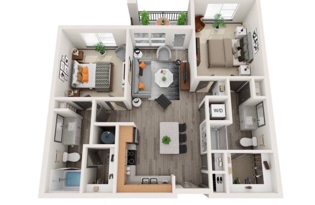 Mins➞Downtown/Med District★2Beds★2Baths★Fully Stocked★24hr Gym★3TVs