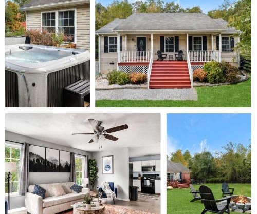Modern decor, Hot Tub, Fire Pit & River Access!