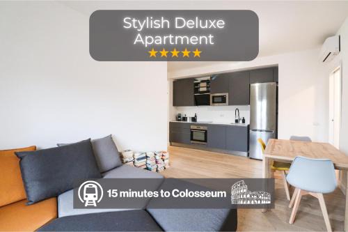 Modern Deluxe Apt - 15min Colosseum, AC, Wifi & Metro 5min
