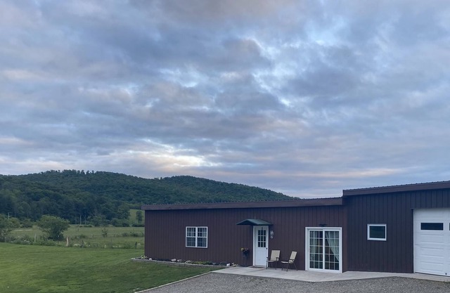 Modern farmhouse centrally located 25 minutes from Ithaca and the Finger Lakes.