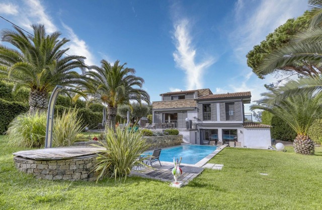 Modern villa with pool and garden