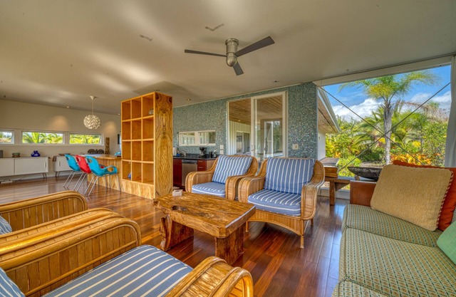 Modernist architectural gem w/custom interior & bay views - steps to beach
