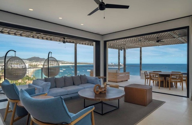 New Beachfront Penthouse! Amazing Views of Medano Bay-2 Bedroom Plus Den in Cabo