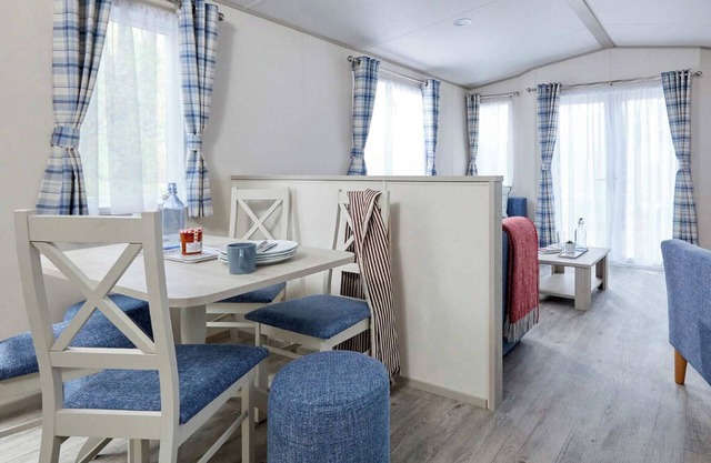 New in 2020 - 12ft wide caravan with one double, one twin.
