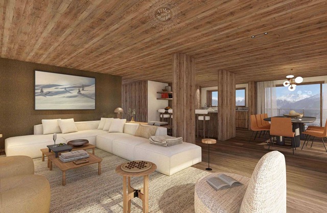 New luxury apartment in Courchevel with ski-in access