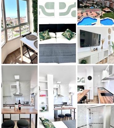 New stylish studio with pool & sea view
