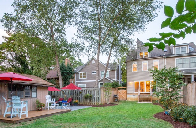 Newly renovated townhome with a fenced yard, gas grill, washer/dryer, central AC
