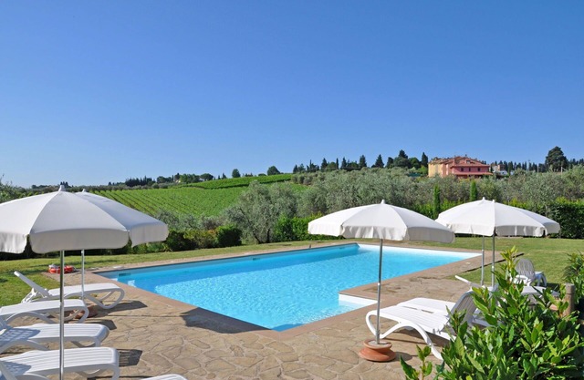 Nice apartment for 8 people with WIFI, A/C, pool and panoramic view, close to Greve In Chianti