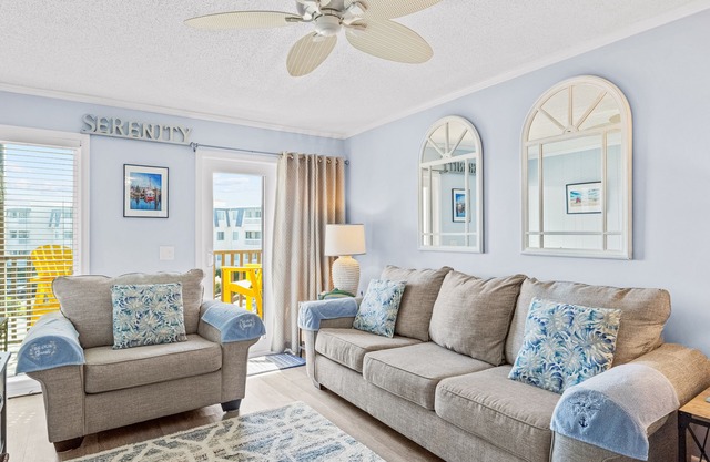 Ocean view condo with pool access, central AC, WiFi, and private washer/dryer