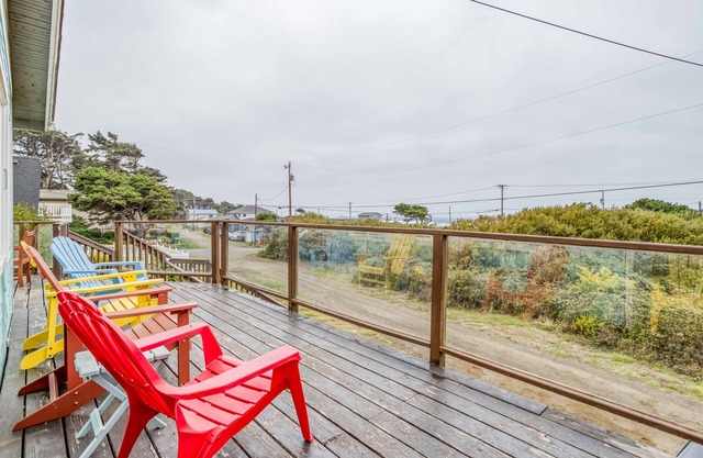 Ocean View Home with Modern Updates, Hot Tub, Two Blocks to Wakonda Beach!
