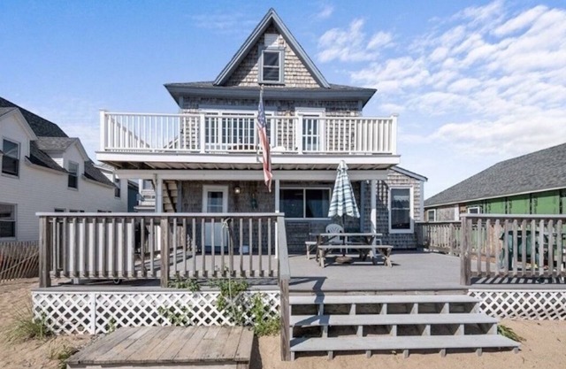 Oceanfront beach house with spacious deck!