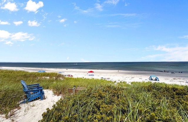 Oceanfront beach cottage nestled in the dunes of East Sandwich beach
