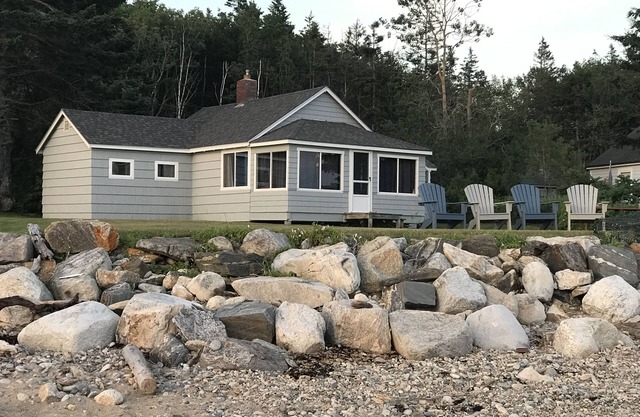 Oceanfront on John's Bay with Private Beach 50 feet from Cottage, New Harbor.