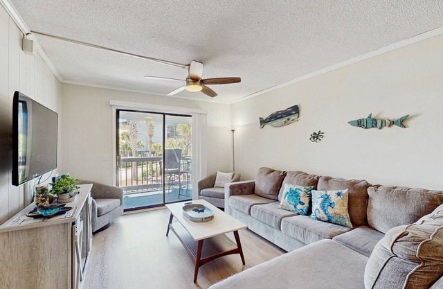 Oceanview condo with pool, private balcony & steps to beach