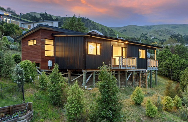 Panoramic Views from Spacious New Beach House in Christchurch's Cass Bay