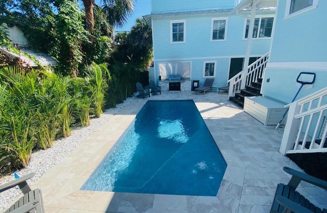 Pass-A-Grille Key West Style Main House Pool BBQ